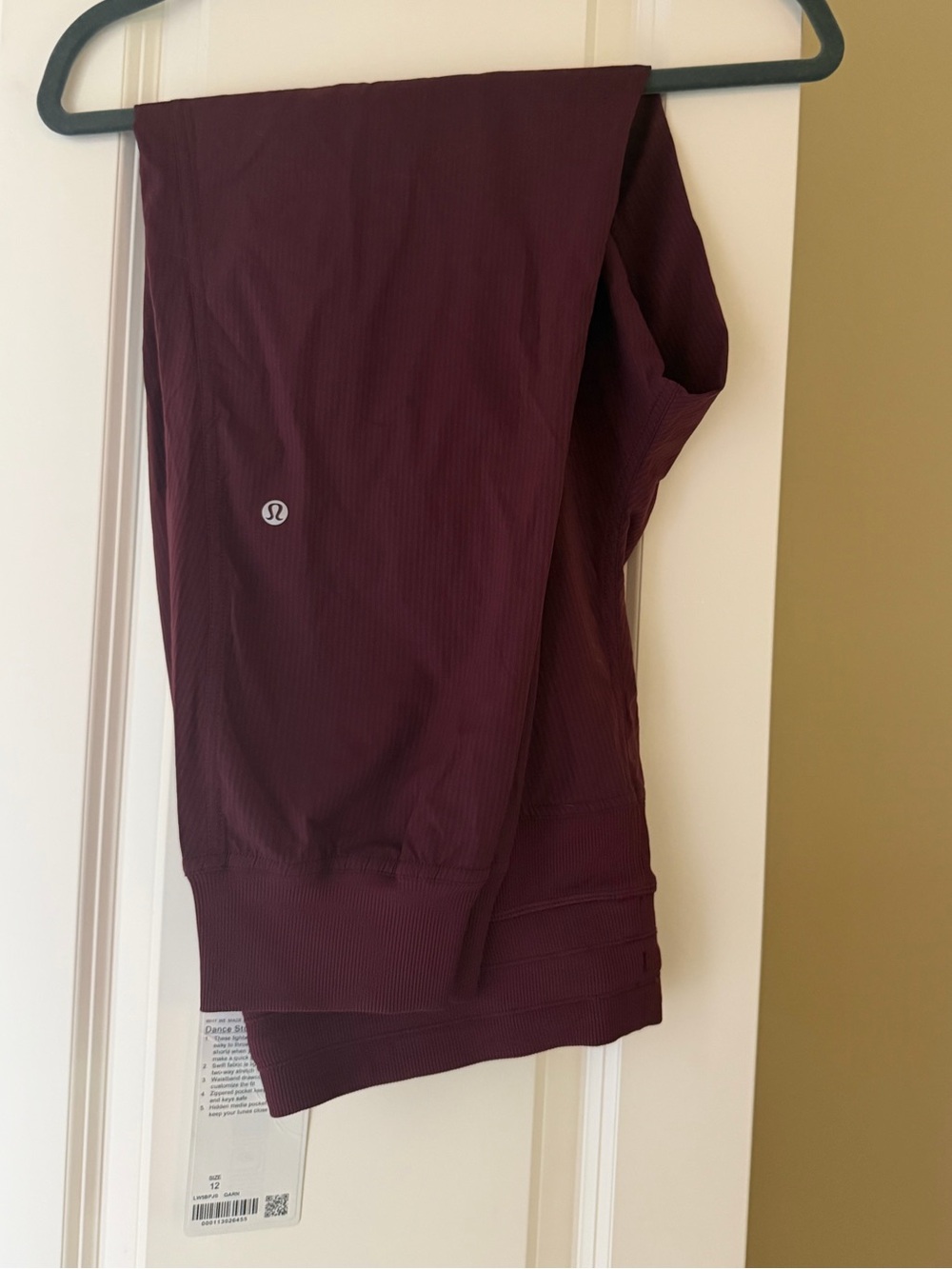 lululemon athletica Ribbed Deep Burgundy Track Joggers
